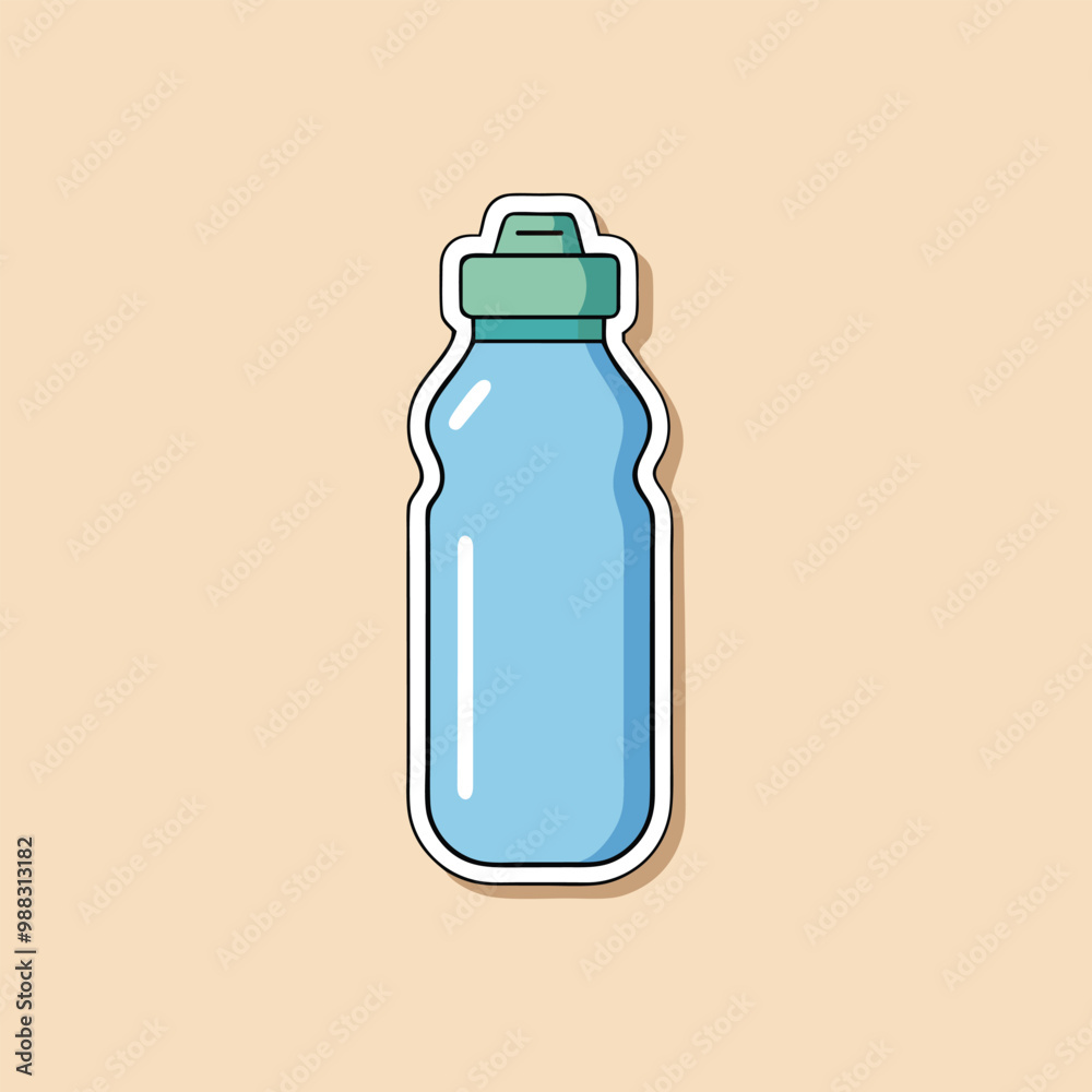 Reusable Water Bottle Sticker with Minimalist Design and Clean Outline for Sticker Look Reusable Water Bottle Sticker with Minimalist Design and Clean Outline for Sticker Look