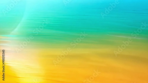 A dreamy, abstract video where yellow and blue blur together, mimicking the feeling of being on a sunny beach.