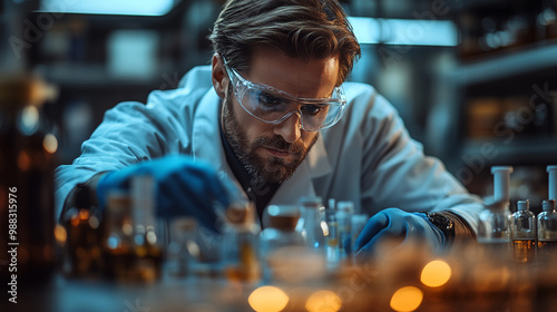 Male scientist at work