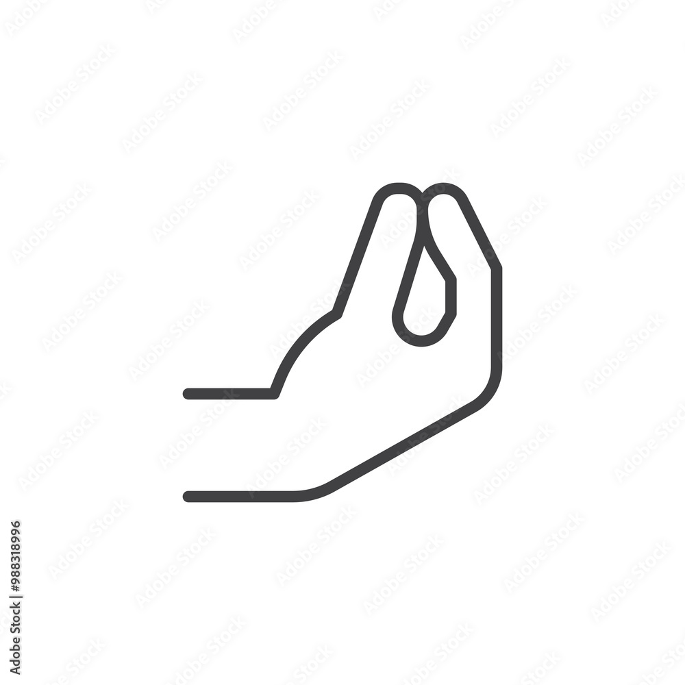 Money Gesture line icon