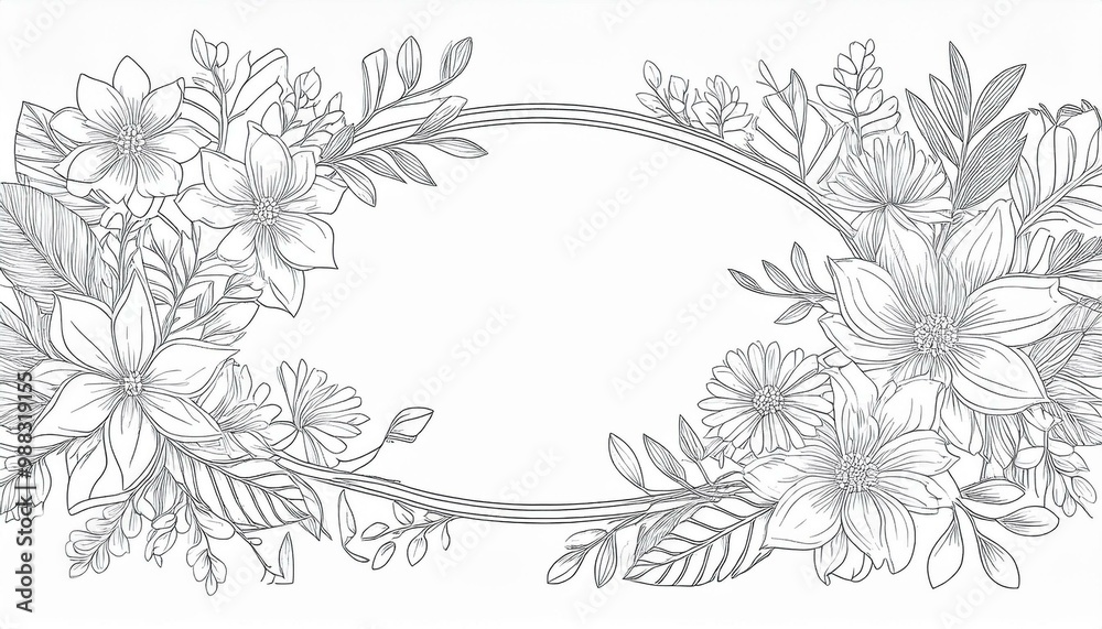 Invitation card floral design template Invitation card floral design template