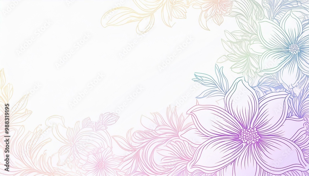 Invitation card floral design template