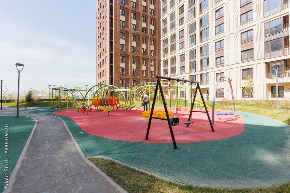 Fototapeta premium children's playground on the territory of an apartment building