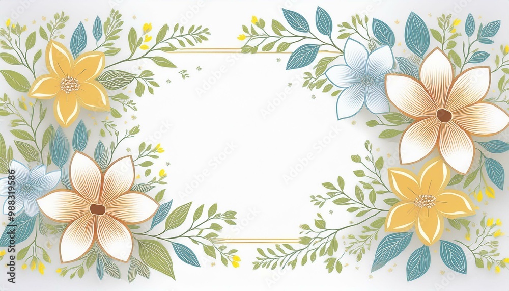 Invitation card floral design template Invitation card floral design template