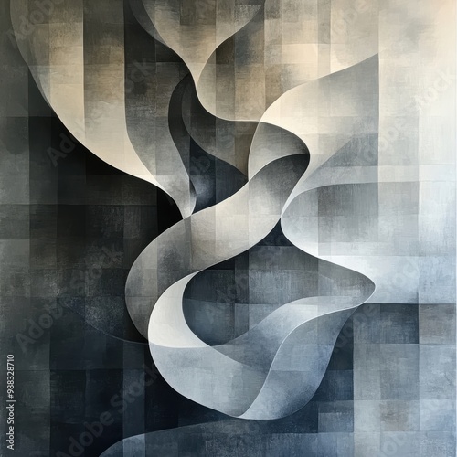 Abstract Grey Forms photo