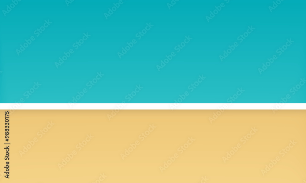 abstract Modern blue sea landscape with Sand beach Graphic. summer time banner design template. blue gradient background. Minimalist Teal and beige Background. Simple Clean Teal and beige banner
