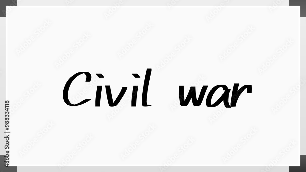Civil war のホワイトボード風イラスト Civil war のホワイトボード風イラスト
