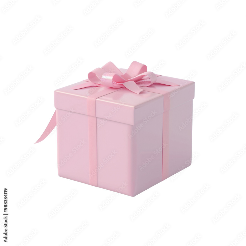 Fototapeta premium Pink Gift Box with Bow