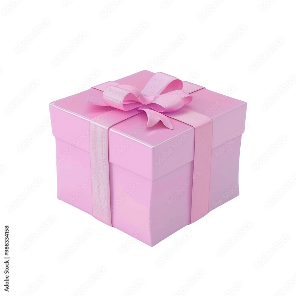 Obraz premium Pink Gift Box with Bow