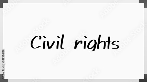 Civil rights のホワイトボード風イラスト