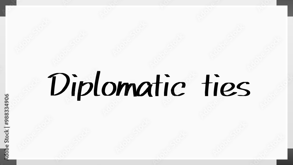 Diplomatic ties のホワイトボード風イラスト Diplomatic ties のホワイトボード風イラスト