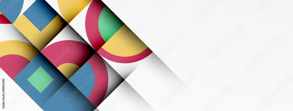 Geometric design abstract background - circles squares Geometric design abstract background - circles squares