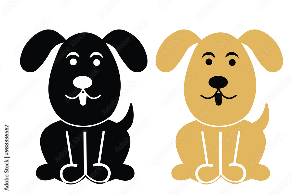 Cute puppy icon, vector, silhouette. Puppy dog silhouette, cartoon dog vector illustration. Pet shop logo, vector illustration. Cute puppy icon, vector, silhouette. Puppy dog silhouette, cartoon dog vector illustration. Pet shop logo, vector illustration.