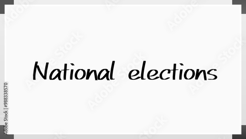 National elections のホワイトボード風イラスト