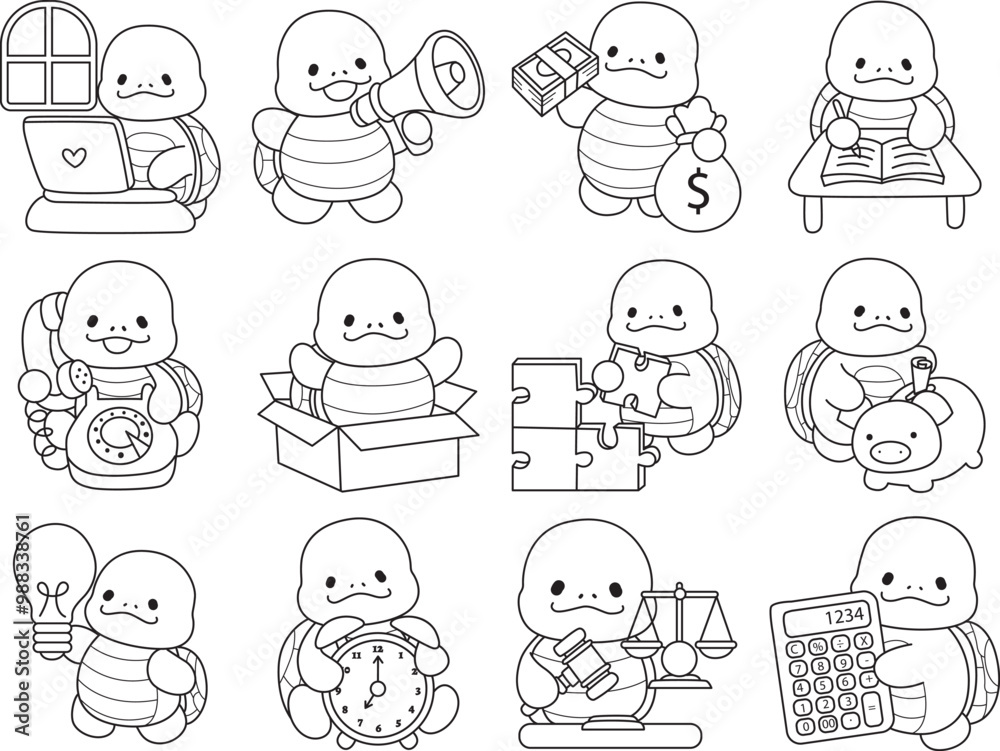 Free printable cute turtle for kindergarten.
Preschool outline printable education turtle animal.
