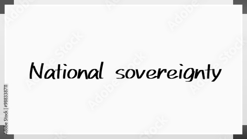 National sovereignty のホワイトボード風イラスト