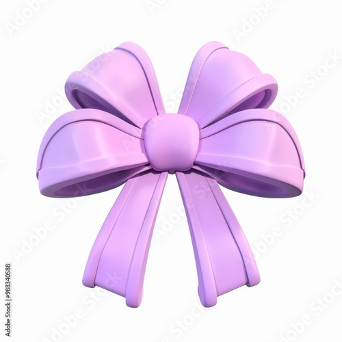 bow in 3D style on a white background 