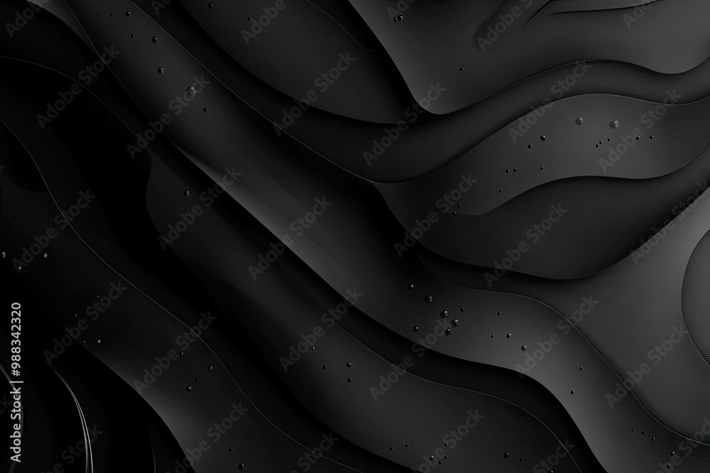 Obraz premium Abstract black background with waves. Perfect for adding a modern, sleek look to your designs.