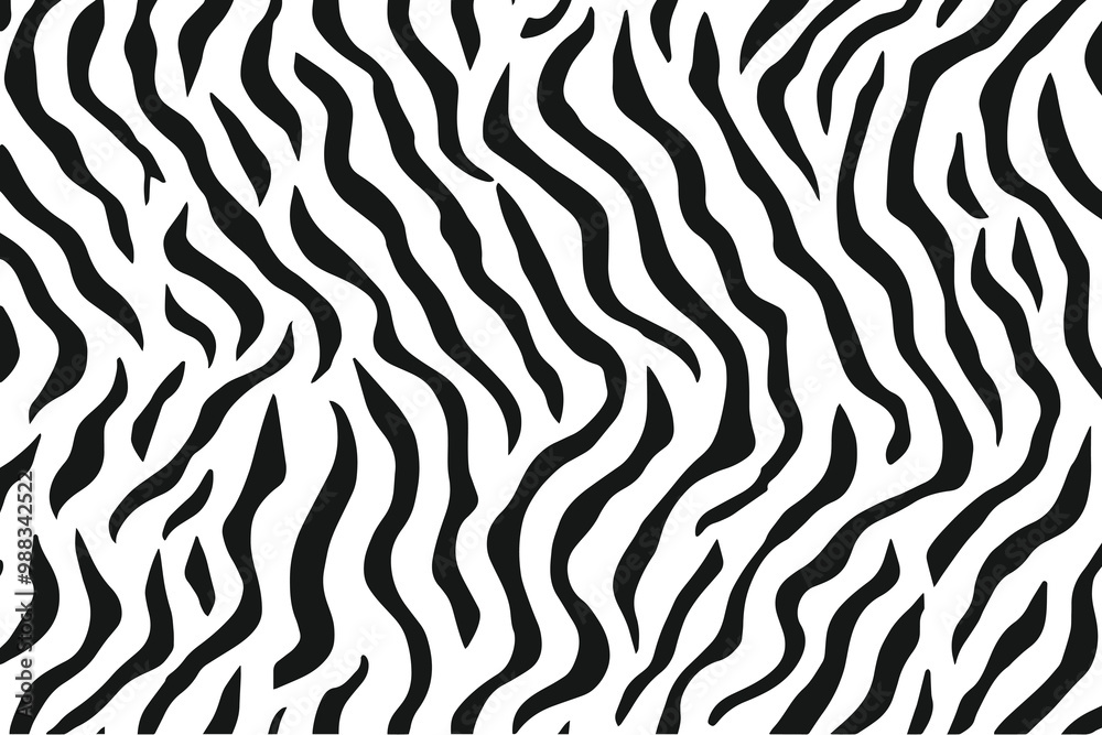 Zebra print pattern vector. Zebra stripes pattern, animal skin texture, abstract black stripes pattern. Hand drawn vector illustration. Zebra print pattern vector. Zebra stripes pattern, animal skin texture, abstract black stripes pattern. Hand drawn vector illustration.