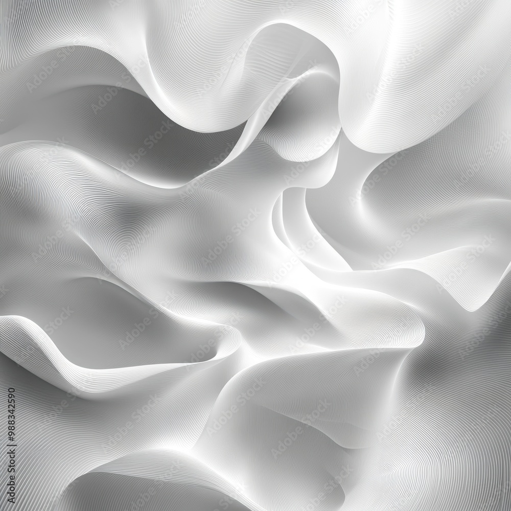 Obraz premium White Abstract Curves