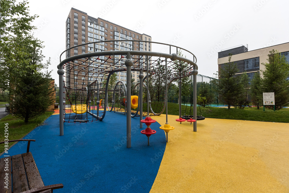 children's playground on the territory of an apartment building children's playground on the territory of an apartment building