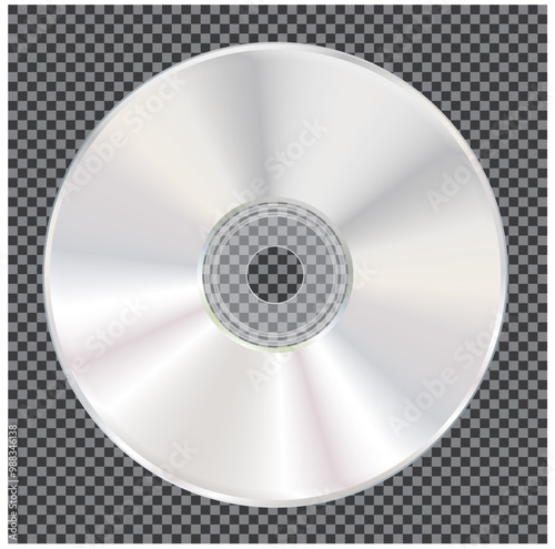 vector realistic illustration of blank DVD disc
