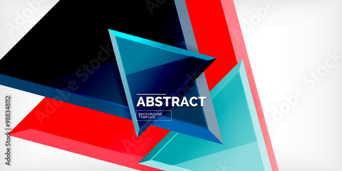 Free Download Abstract background - glossy triangles. Vector Illustration For Wallpaper, Banner, Background, Card, Book Illustration, landing page - GFXLoad