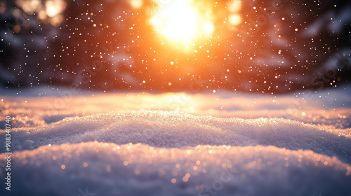 close up of the snow, snowfall and winter background concept, christmas