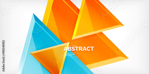 Free Download Triangle glass shapes geometric abstract background. Vector Illustration For Wallpaper, Banner, Background, Card, Book Illustration, landing page - GFXLoad
