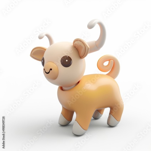 urial in 3D style on a white background photo