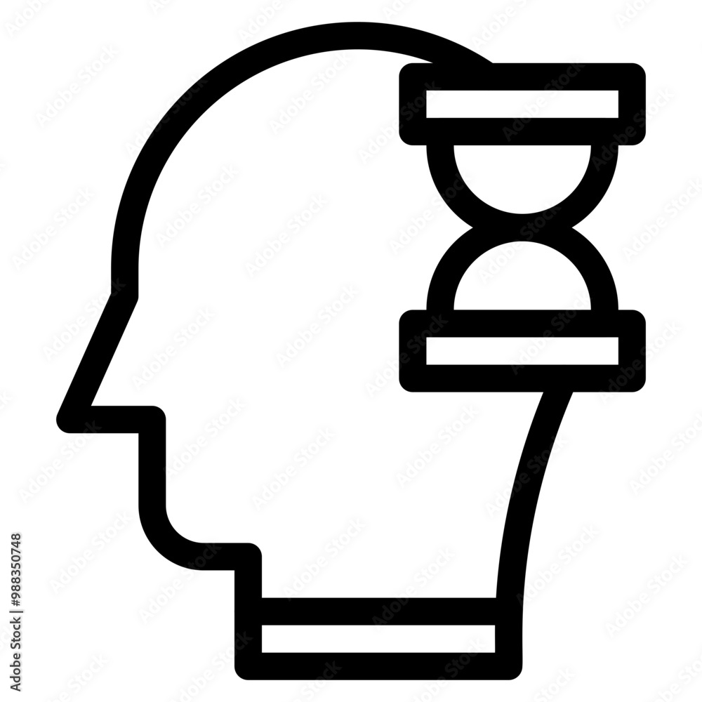 Vector Icon wait, mind, thought, user, human brain Vector Icon wait, mind, thought, user, human brain