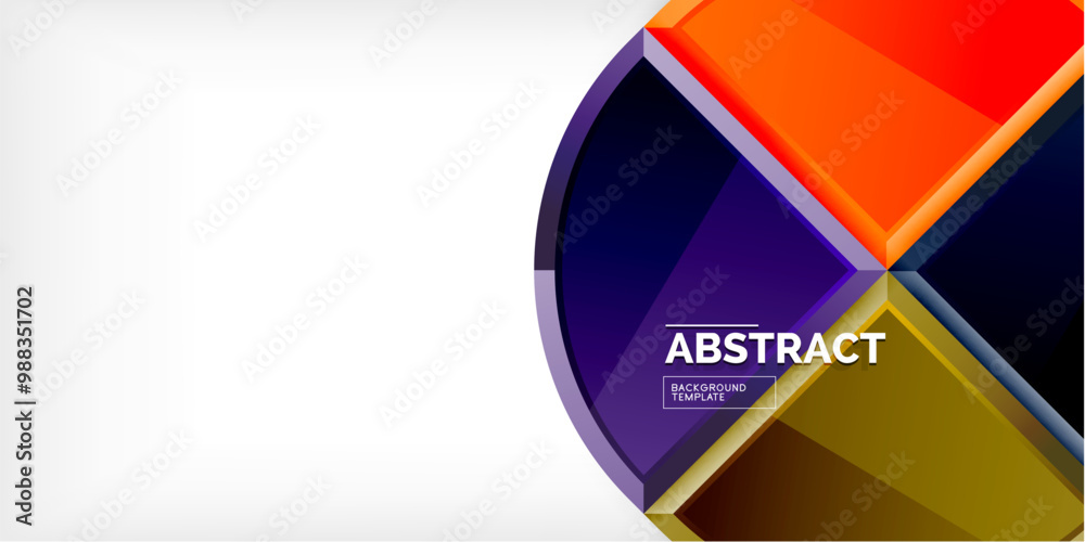 Abstract background - circles and round triangles with 3d effect. Vector Illustration For Wallpaper, Banner, Background, Card, Book Illustration, landing page Abstract background - circles and round triangles with 3d effect. Vector Illustration For Wallpaper, Banner, Background, Card, Book Illustration, landing page