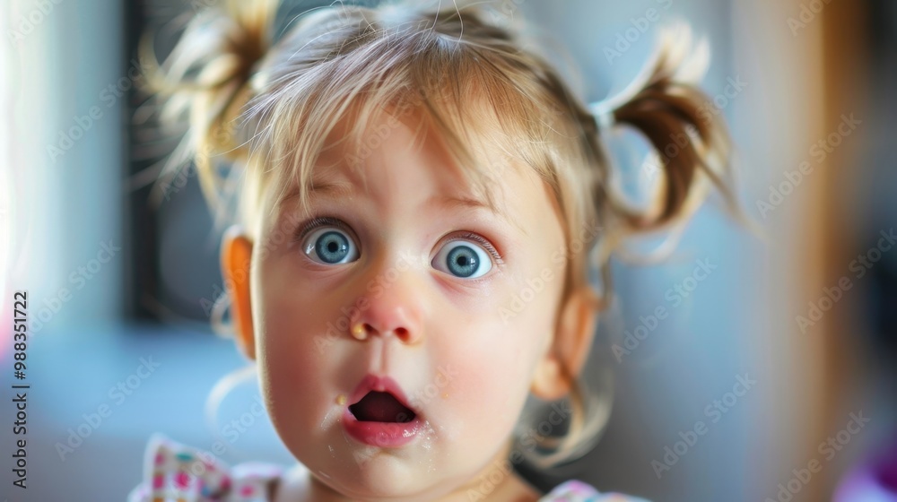 Little girl with a surprised face
Little girl with a surprised face