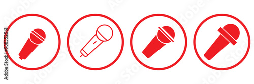 Microphone icon vector set. audio illustration sign collection. mic symbol.