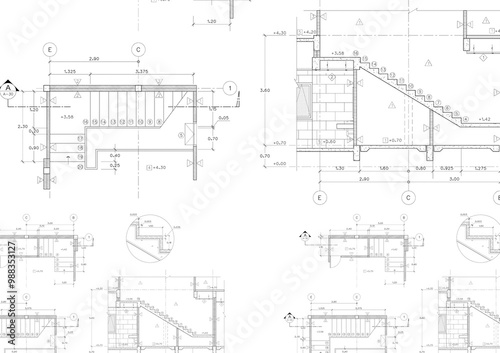 Floor plan designed building on the drawing.