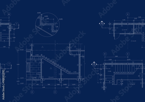 Floor plan designed building on the drawing.