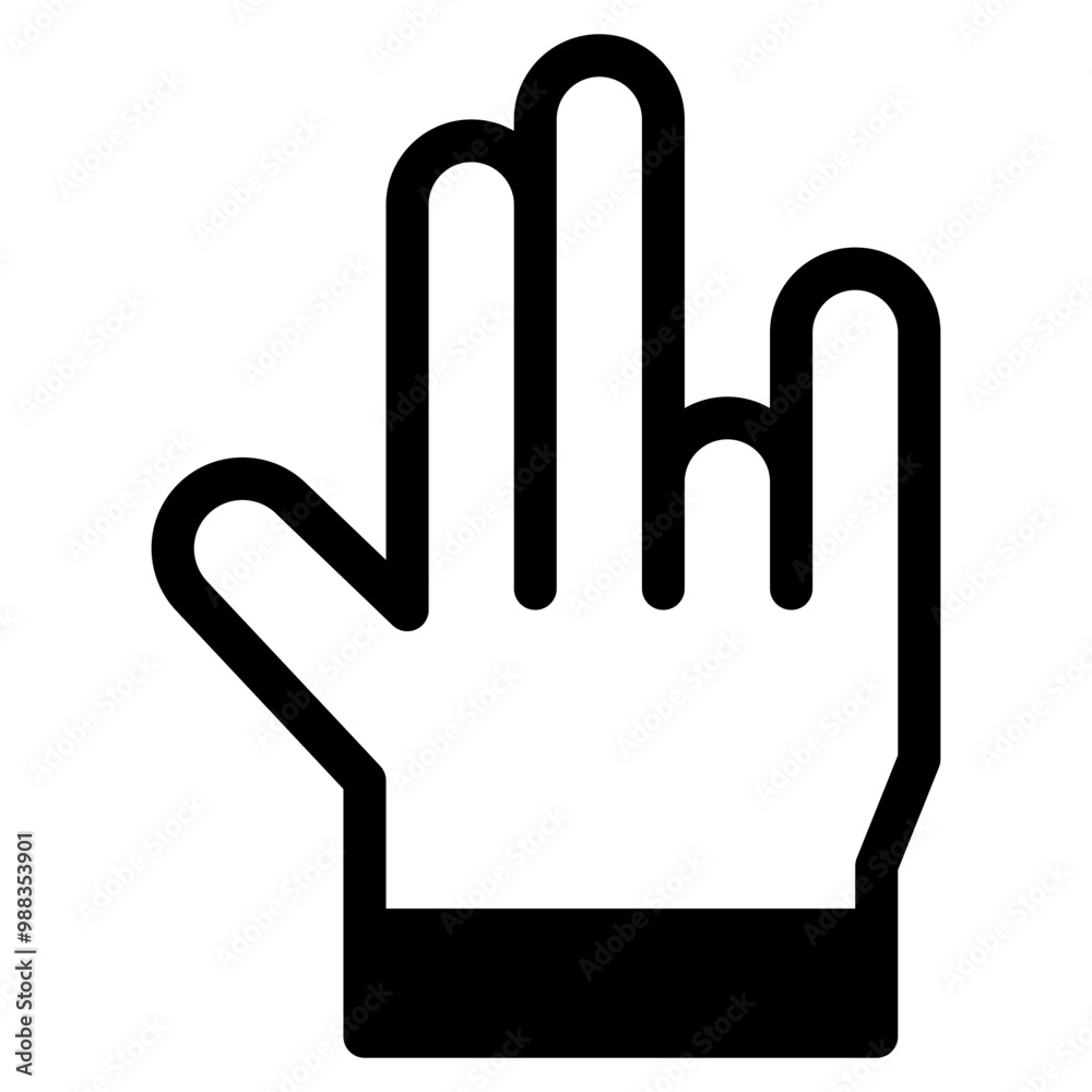 Vector Icon shocker, hand, hands and gestures, gestures, sign