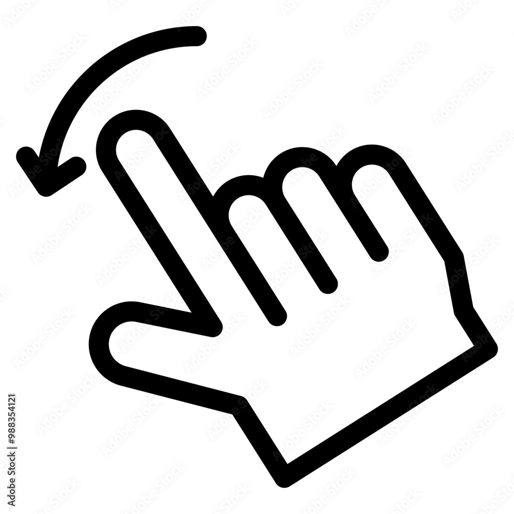 Vector Icon rotate right, hand, hands and gestures, gestures, sign Vector Icon rotate right, hand, hands and gestures, gestures, sign