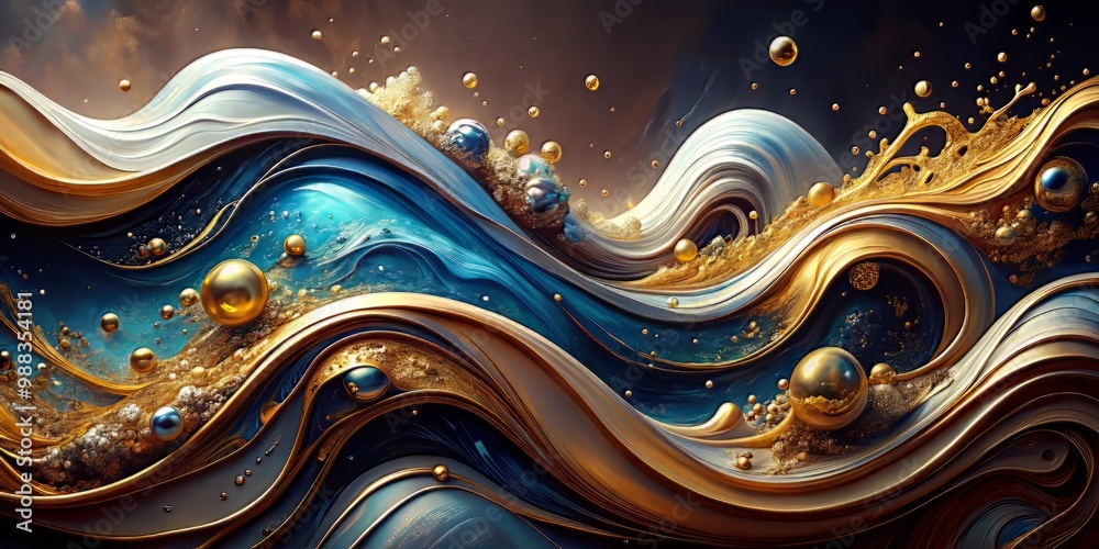 Swirling Gold Accents illuminate the soft, surreal dreamscape environment, where blue and white fluid forms flow effortlessly across a rich maroon and bronze tone backdrop, revealing hidden details. Swirling Gold Accents illuminate the soft, surreal dreamscape environment, where blue and white fluid forms flow effortlessly across a rich maroon and bronze tone backdrop, revealing hidden details.