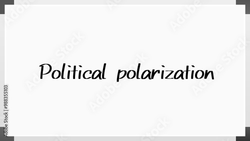 Political polarization のホワイトボード風イラスト