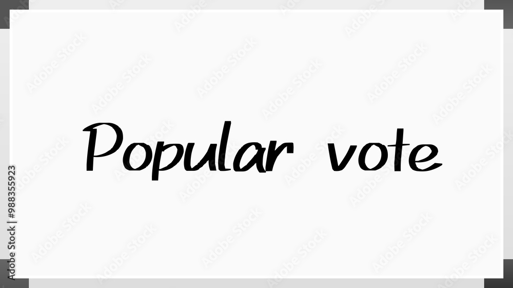 Popular vote のホワイトボード風イラスト Popular vote のホワイトボード風イラスト
