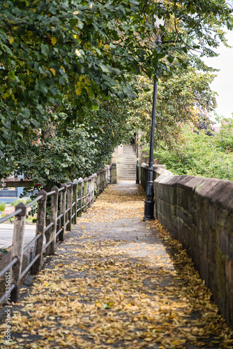 Chester, UK - September 9, 2024: Chester City Walls in Chester, UK