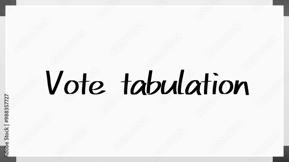 Vote tabulation のホワイトボード風イラスト Vote tabulation のホワイトボード風イラスト