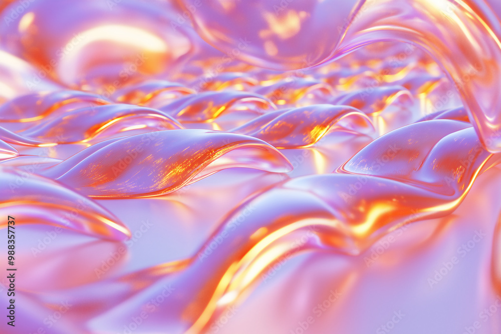Fototapeta premium Iridescent Liquid Wave Pattern
