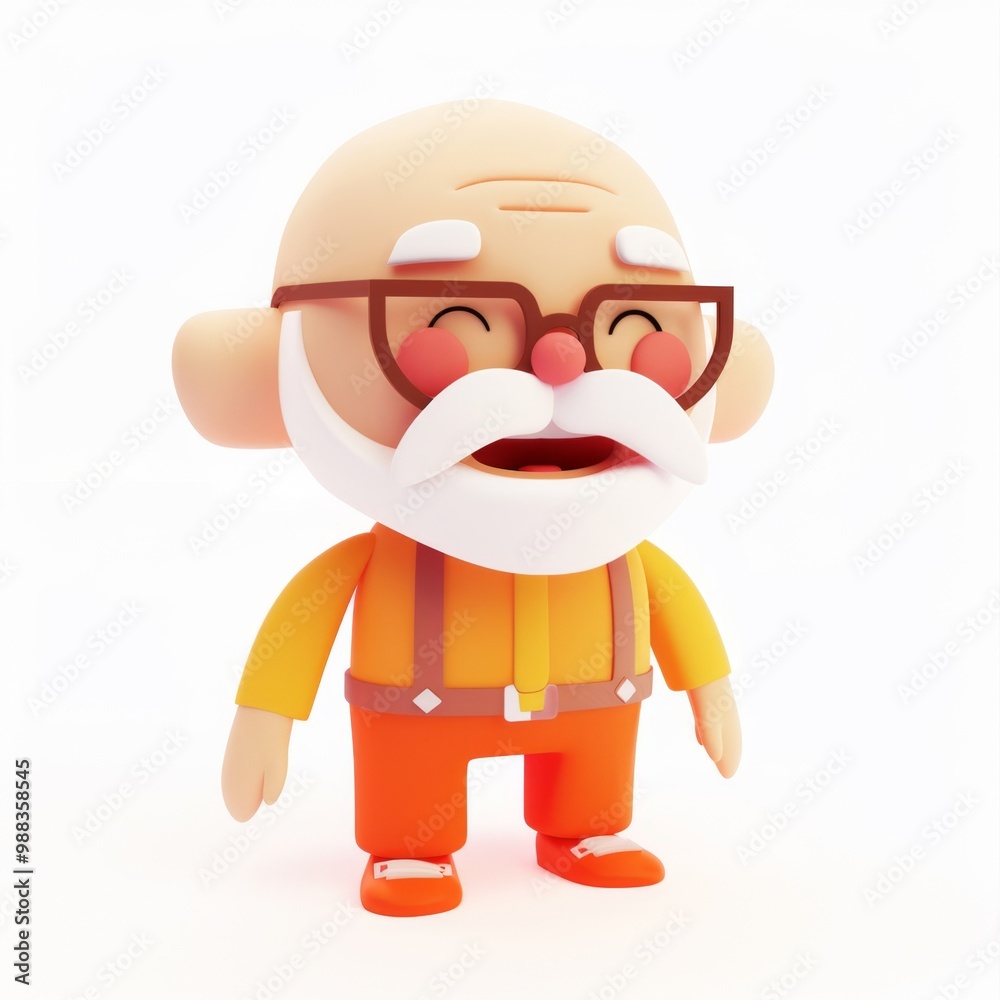Old man in 3D style on a white background
Old man in 3D style on a white background