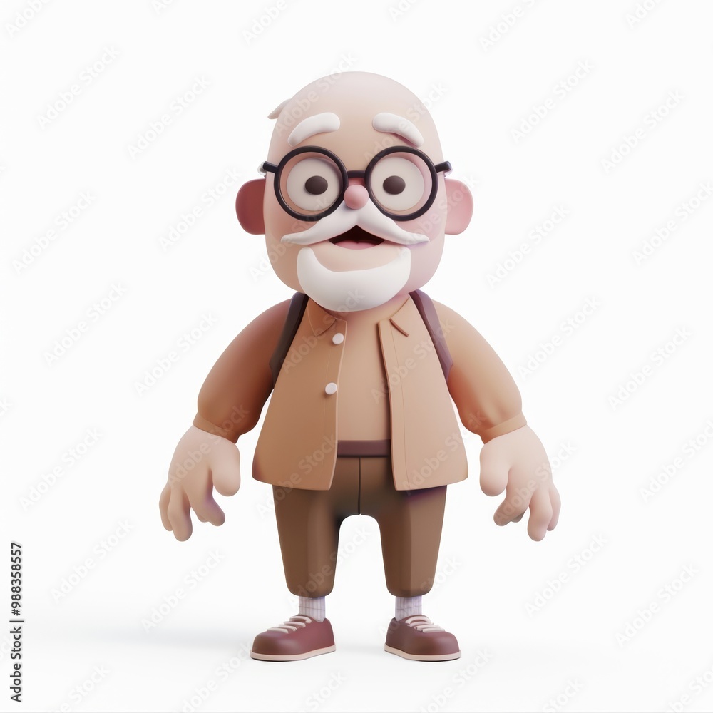 Old man in 3D style on a white background
Old man in 3D style on a white background