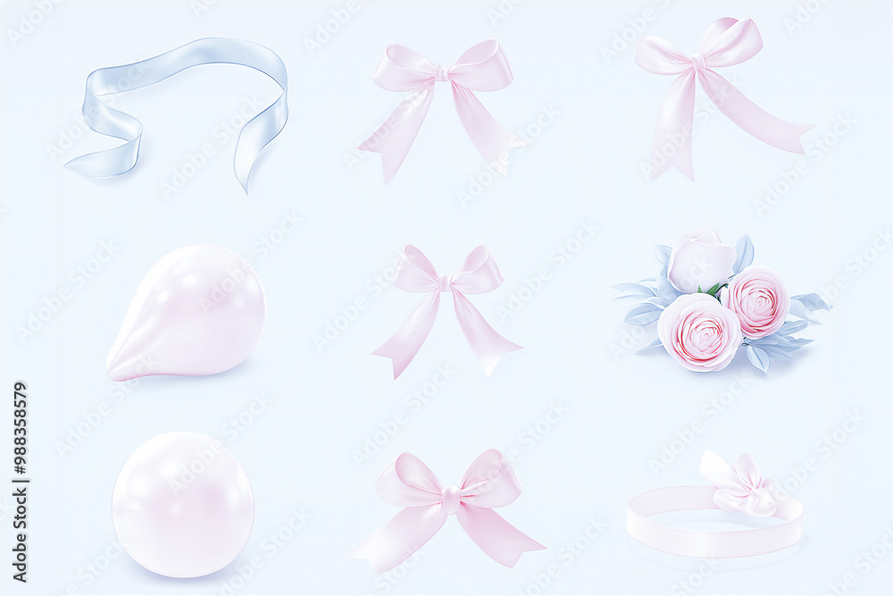Pastel Ribbon Elements Pastel Ribbon Elements