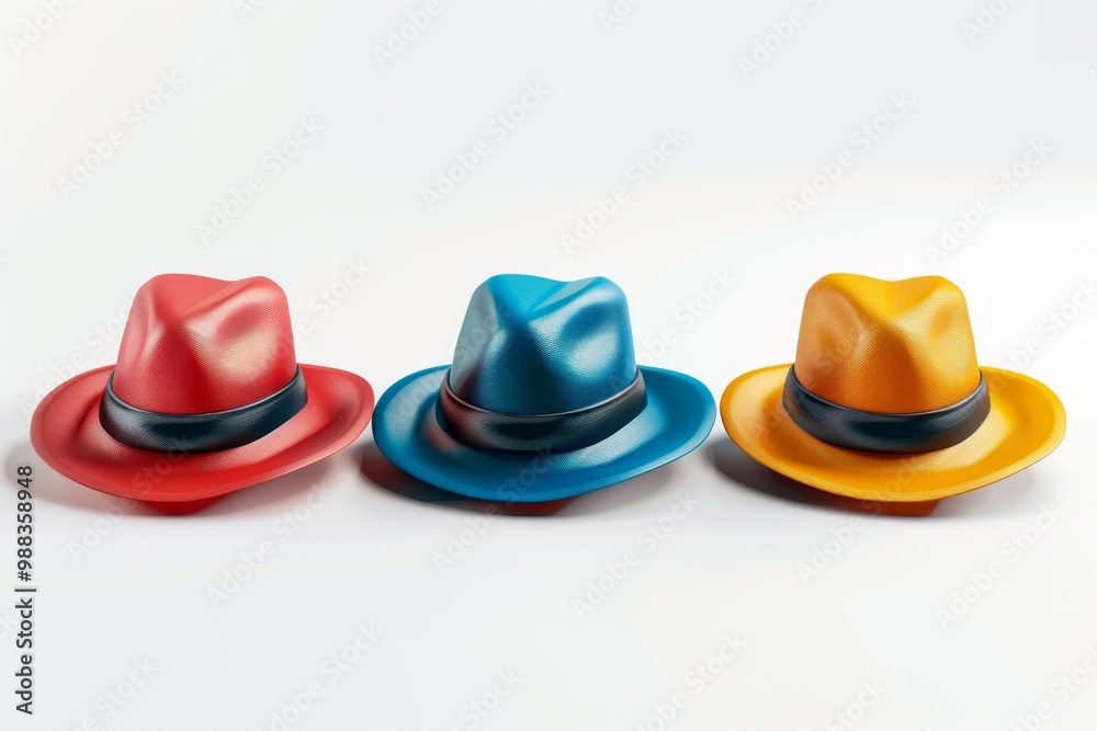 Hat icon, headdress symbol, 3d realistic cap sign, bonnet silhouette, fedora shape, bowler, trilby Hat icon, headdress symbol, 3d realistic cap sign, bonnet silhouette, fedora shape, bowler, trilby