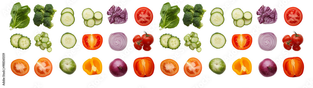 Vegan cuisine ingredients, created using Generative AI technology. Vegan cuisine ingredients, created using Generative AI technology.