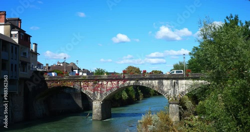 town or vilage of Mauléon in the Pyrenees-Atlantiques in France photo